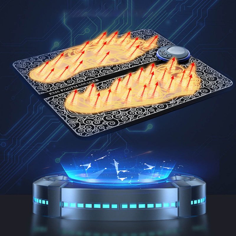 DERCLIVE PORTABLE EMS ELECTRIC FOOT MASSAGER MAT PAD USB LCD RECHARGEABLE - 6 MODES, 9 INTENSITY LEVELS - LEG RESHAPING FOR MEN WOMEN
