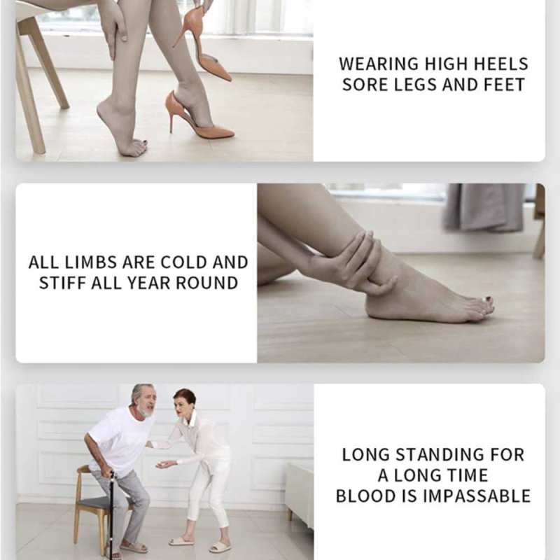 DERCLIVE PORTABLE EMS ELECTRIC FOOT MASSAGER MAT PAD USB LCD RECHARGEABLE - 6 MODES, 9 INTENSITY LEVELS - LEG RESHAPING FOR MEN WOMEN