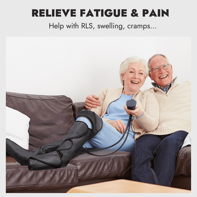 FIT KING FOOT AND LEG MASSAGER WITH KNEE HEAT, HAND CONTROLLER, MULTIPLE MASSAGE MODES - RELAX MUSCLES, FSA/HSA ELIGIBLE'