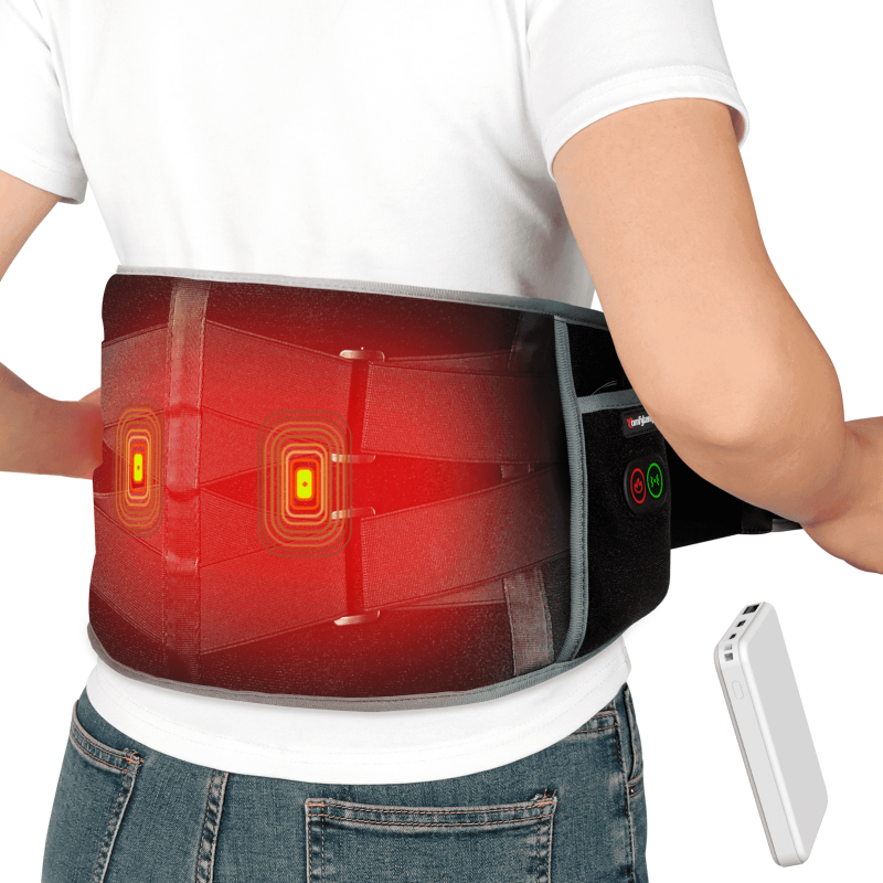 COMFYTEMP WIRELESS HEATING PAD FOR BACK PAIN RELIEF - COMFYTEMP BATTERY-POWERED WAIST BELT WITH MASSAGE