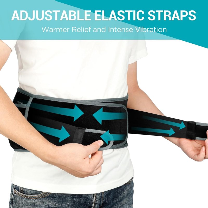 COMFYTEMP WIRELESS HEATING PAD FOR BACK PAIN RELIEF - COMFYTEMP BATTERY-POWERED WAIST BELT WITH MASSAGE