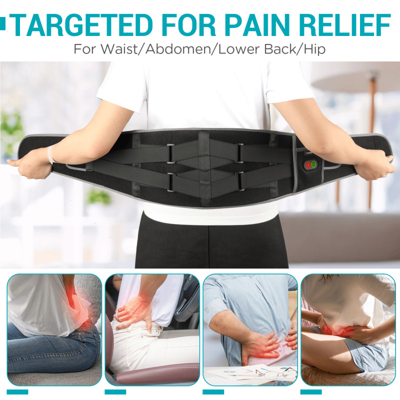 COMFYTEMP WIRELESS HEATING PAD FOR BACK PAIN RELIEF - COMFYTEMP BATTERY-POWERED WAIST BELT WITH MASSAGE