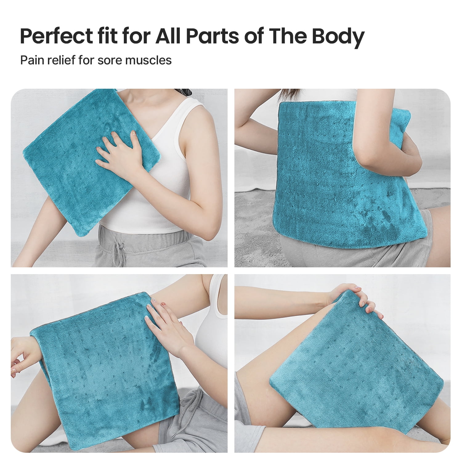 RENPHO XL HEATING PAD FOR NECK BACK SHOULDER RELIEF - AUTO SHUT OFF - ETL CERTIFIED - 12X24''