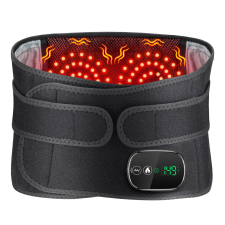 FITEASE WIRELESS HEATING BELT WITH MASSAGE FOR BACK & ABDOMEN, 3 MODES - BLACK