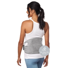 CORDLESS LUMBAR & ABDOMINAL HEATING WRAP - 4 HEAT SETTINGS, PORTABLE USE, GEL PACK, MICROMINK, UNIVERSAL FIT