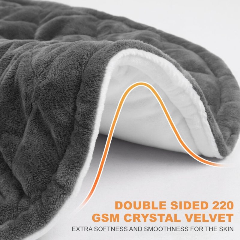 KEENSTONE GRAY WEARABLE WEIGHTED HEATING PAD FOR NECK AND SHOULDERS - ELECTRIC HEATED WRAP FOR PAIN RELIEF