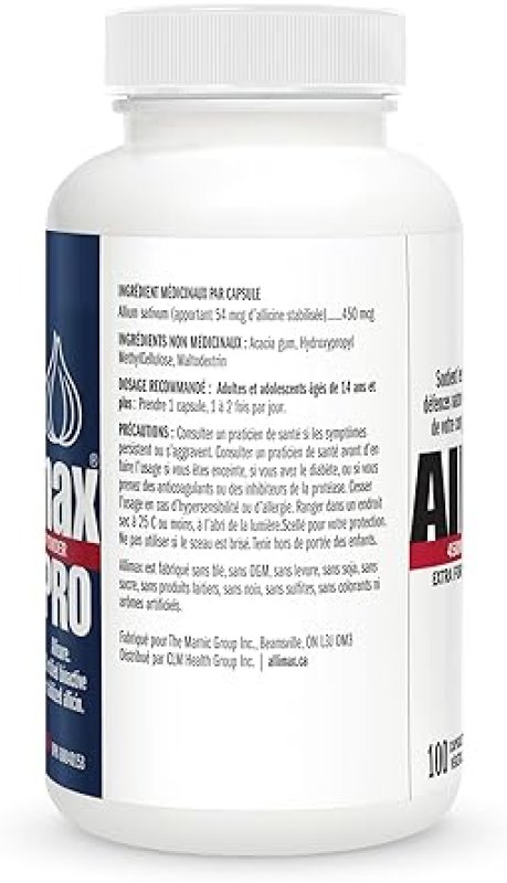 ALLIMAX PRO 450MG ALLICIN GARLIC SUPPLEMENT - IMMUNE SUPPORT PROFESSIONAL STRENGTH