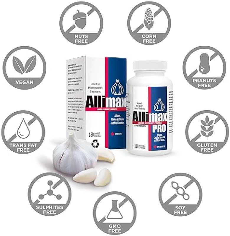 ALLIMAX PRO 450MG ALLICIN GARLIC SUPPLEMENT - IMMUNE SUPPORT PROFESSIONAL STRENGTH