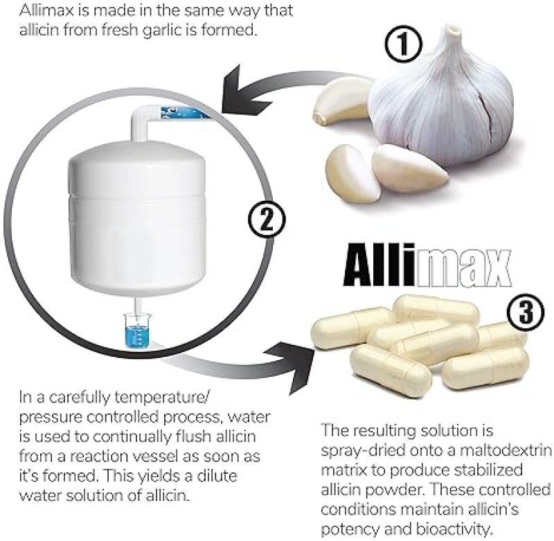 ALLIMAX PRO 450MG ALLICIN GARLIC SUPPLEMENT - IMMUNE SUPPORT PROFESSIONAL STRENGTH