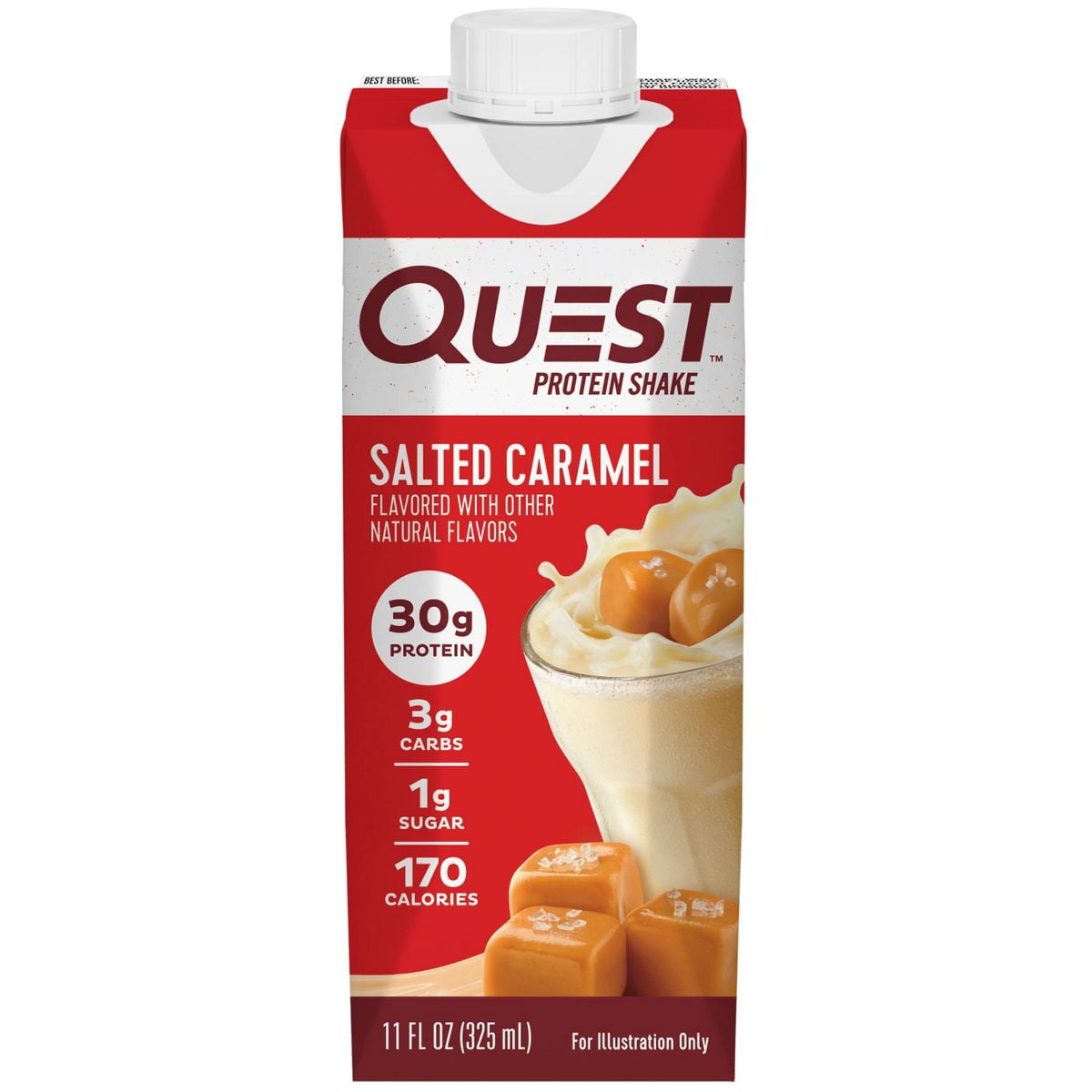 QUEST NUTRITION SALTED CARAMEL PROTEIN SHAKE 44 FL OZ/4CT - 2X PACK