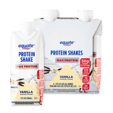 EQUATE MAX PROTEIN VANILLA NUTRITION SHAKE, 11 FL OZ, 4-PACK