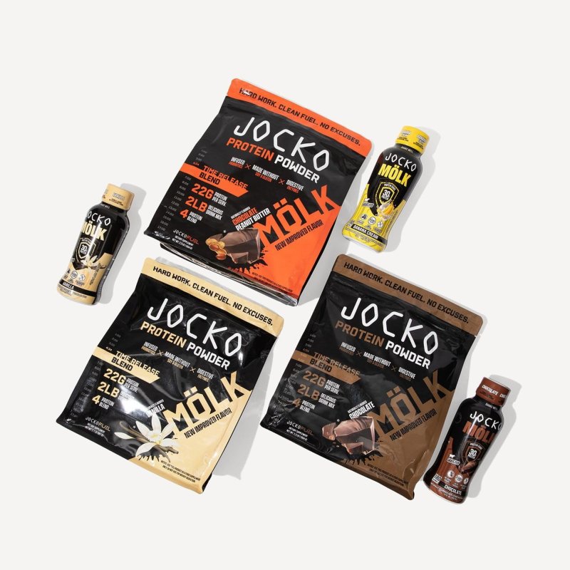 JOCKO MOLK GRASS FED PROTEIN SHAKES - BANANA CREAM, 30G, READY TO DRINK - 12 FL OZ X 12 PACK