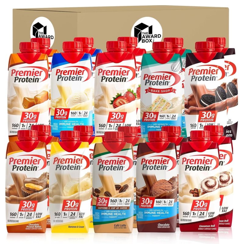 PREMIER PROTEIN HIGH PROTEIN SHAKES VARIETY PACK - 10 FLAVORS, 20 PACK - 11 FL. OZ EACH