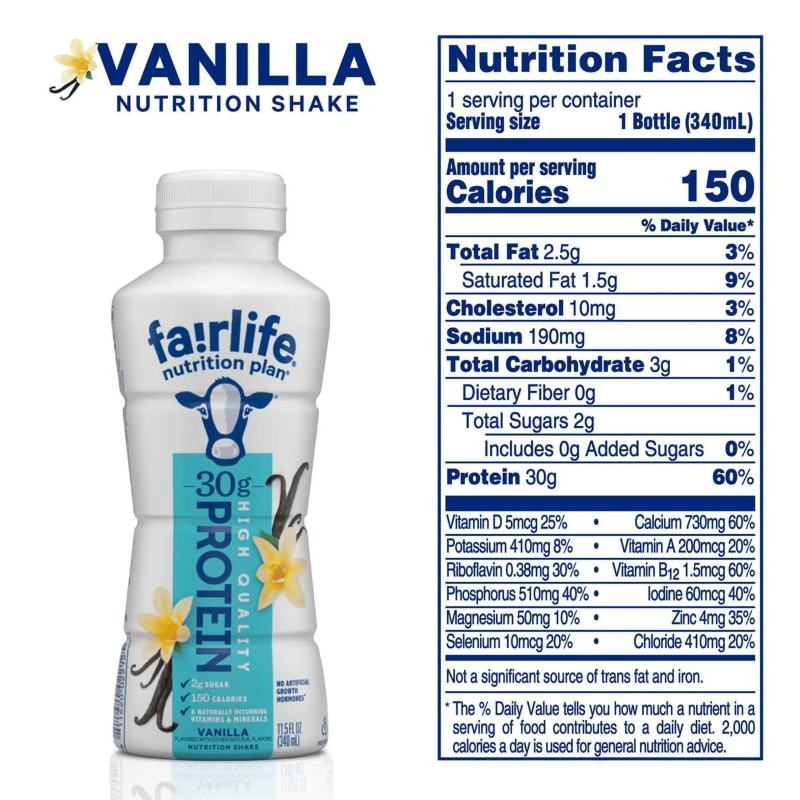 FAIRLIFE NUTRITION PLAN PROTEIN SHAKE SAMPLER PACK - 30G PROTEIN (8 PACK, 11.5 FL. OZ