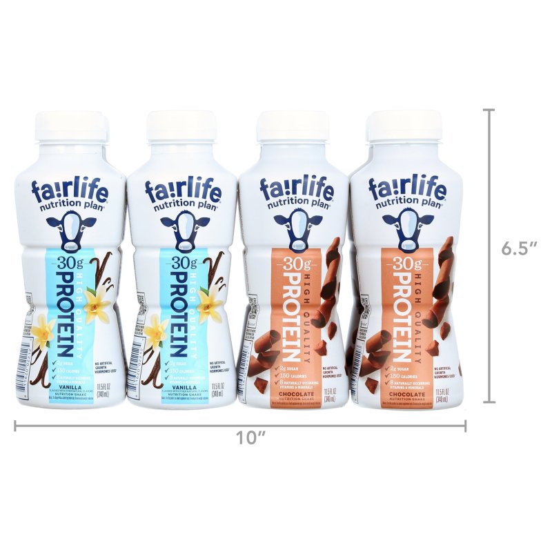 FAIRLIFE NUTRITION PLAN PROTEIN SHAKE SAMPLER PACK - 30G PROTEIN (8 PACK, 11.5 FL. OZ