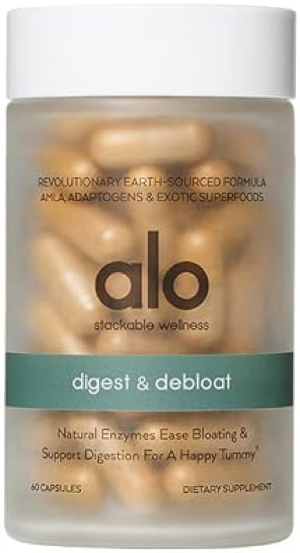 ALO YOGA DIGEST & DEBLOAT CAPSULES FOR GUT HEALTH WITH PROBIOTICS & ENZYMES (60 CT)