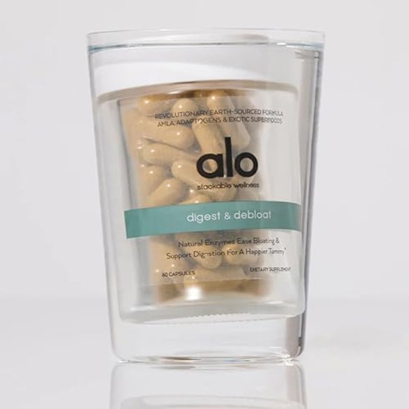 ALO YOGA DIGEST & DEBLOAT CAPSULES FOR GUT HEALTH WITH PROBIOTICS & ENZYMES (60 CT)