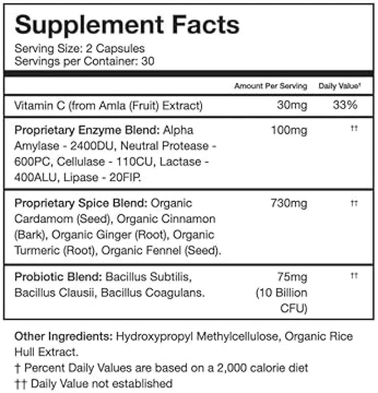 ALO YOGA DIGEST & DEBLOAT CAPSULES FOR GUT HEALTH WITH PROBIOTICS & ENZYMES (60 CT)