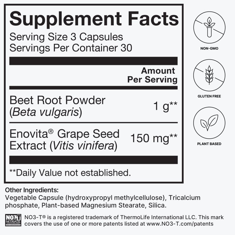 HUMANN SUPERBEETS BEET ROOT CAPSULES - PROMOTE HEALTHY BLOOD PRESSURE - 90 CAPS