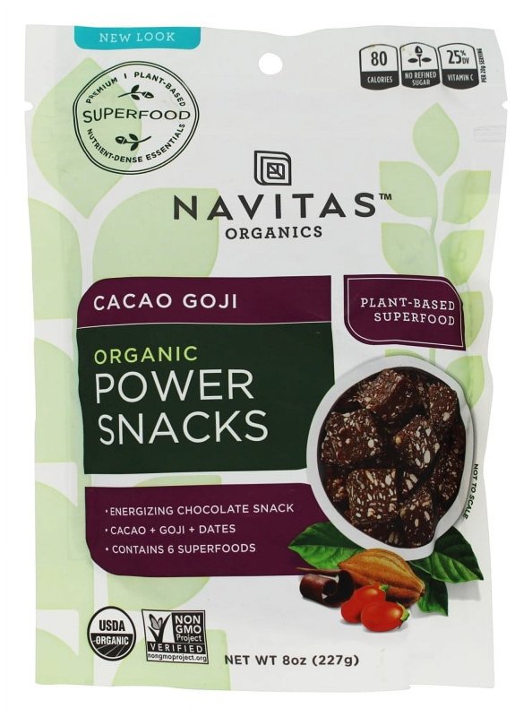 NAVITAS NATURALS POWER CACAO GOJI SNACKS, 8 OZ