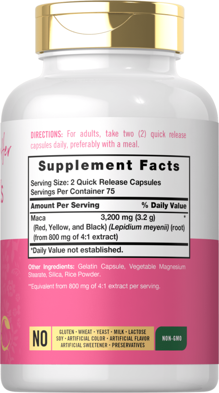 CARLYLE ROOT CAPSULES 3200MG 150 COUNT FOR WOMEN NON-GMO GLUTEN FREE SUPPLEMENT