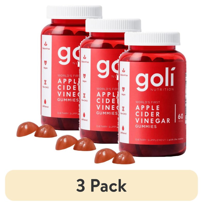 GOLI NUTRITION APPLE CIDER VINEGAR GUMMIES (3-PACK), 60 CT