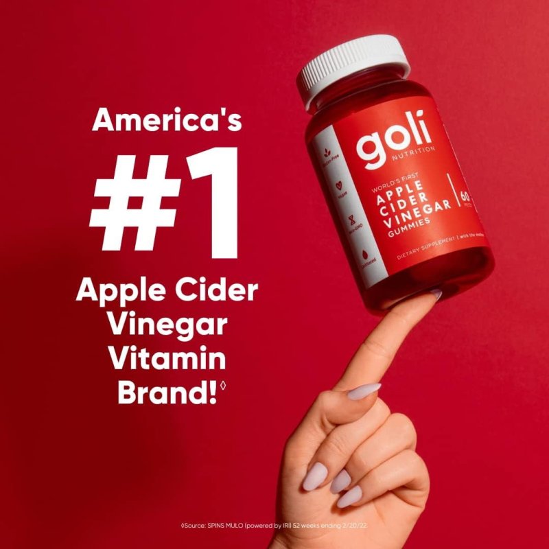 GOLI NUTRITION APPLE CIDER VINEGAR GUMMIES (3-PACK), 60 CT