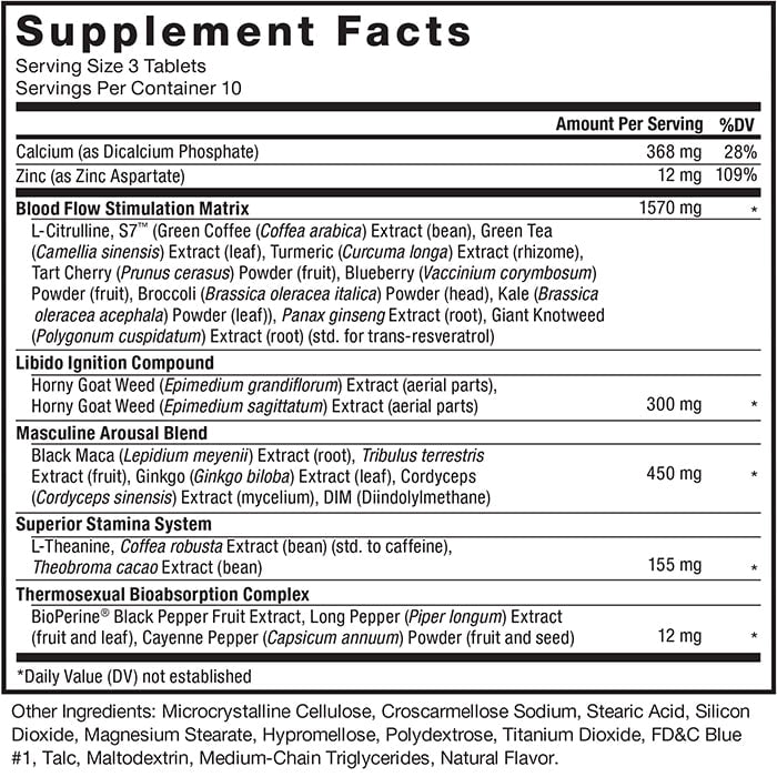 FORCE FACTOR SCORE! XXL NITRIC OXIDE BOOSTER FOR MEN, 30 TABLETS
