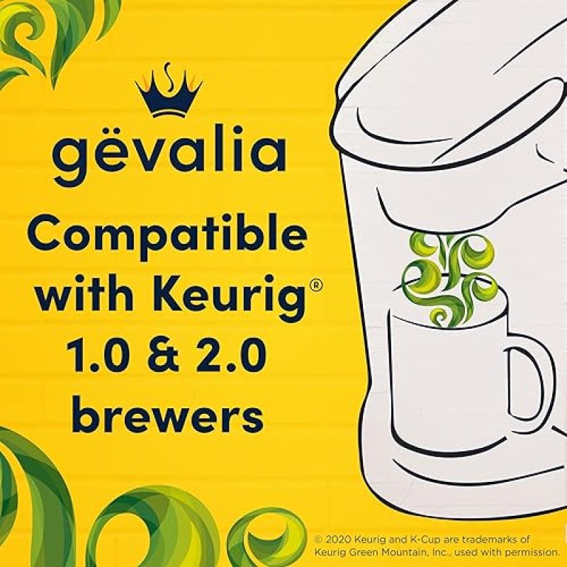 GEVALIA COLOMBIA K-CUP COFFEE PODS, 84 COUNT FOR KETO & LOW CARB DIET