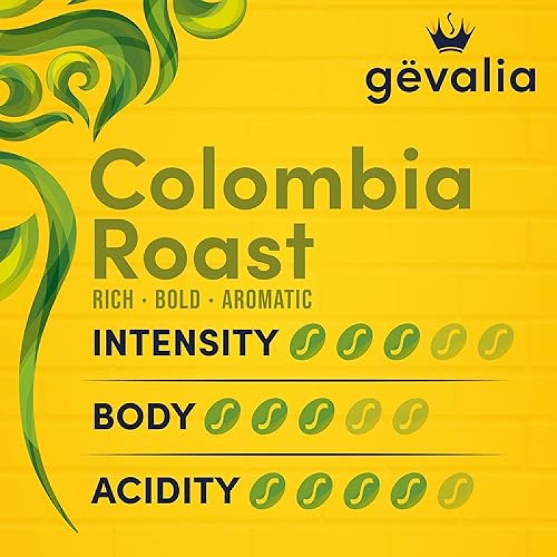 GEVALIA COLOMBIA K-CUP COFFEE PODS, 84 COUNT FOR KETO & LOW CARB DIET