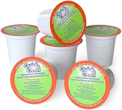 QUICK&CLEAN BEVERAGES KEURIG CLEANING PODS [6-PACK] - K CUP CLEANER FOR KEURIG 2.0 - REMOVES STAINS, NON-TOXIC, ECO-FRIENDLY