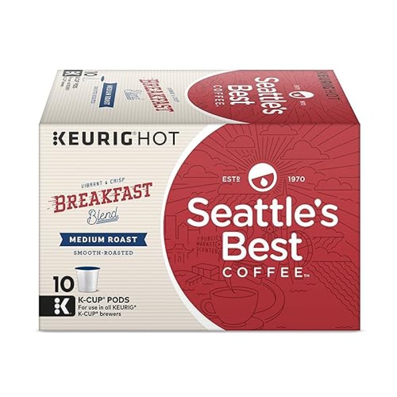 NESTLE COFFEE SEATTLE'S BEST COFFEE BREAKFAST BLEND MEDIUM ROAST K-CUP PODS - 60 PODS