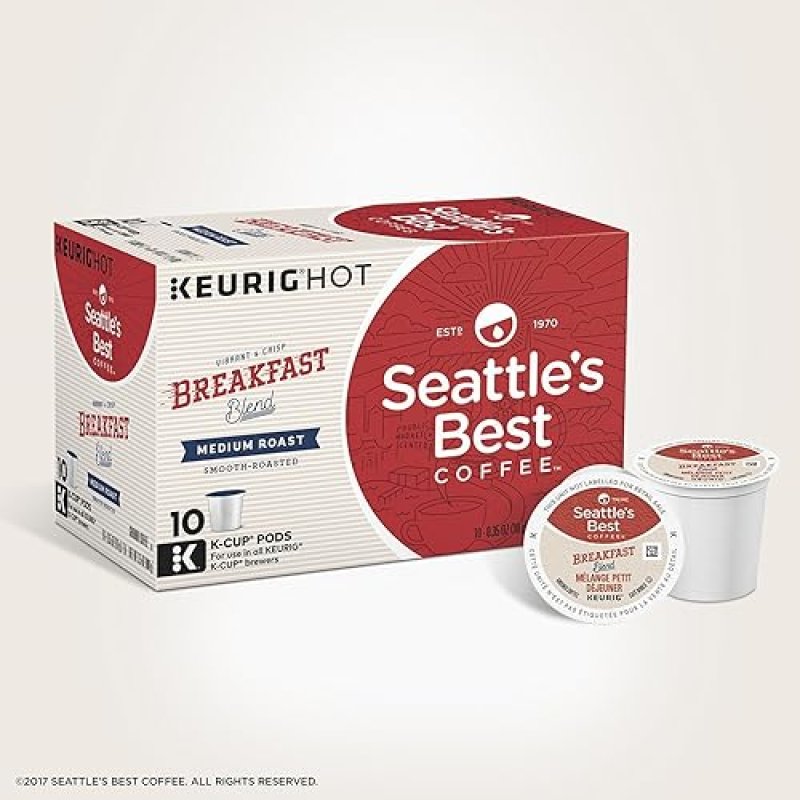 NESTLE COFFEE SEATTLE'S BEST COFFEE BREAKFAST BLEND MEDIUM ROAST K-CUP PODS - 60 PODS