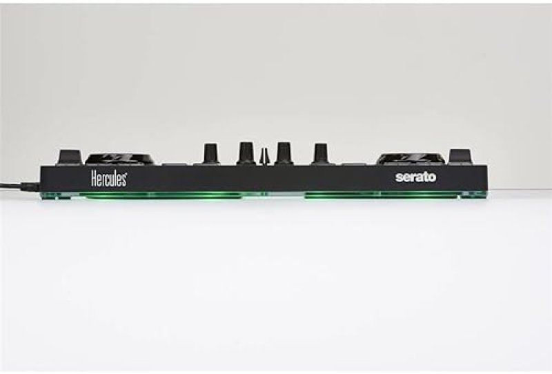 HERCULES DJCONTROL STARLIGHT | USB DJ CONTROLLER WITH SERATO DJ LITE, JOG WHEELS, SOUND CARD & LIGHT SHOW