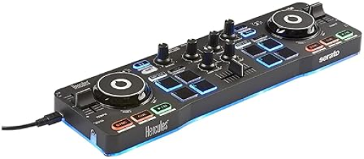 HERCULES DJ STARTER KIT: USB CONTROLLER, SERATO DJ LITE, SPEAKERS, HEADPHONES