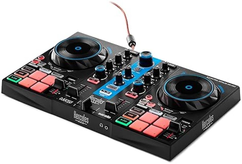 HERCULES DJCONTROL INPULSE 200 MK2 ARCTIC BLUE - DJ CONTROLLER FOR LEARNING - SOFTWARE & TUTORIALS INCLUDED