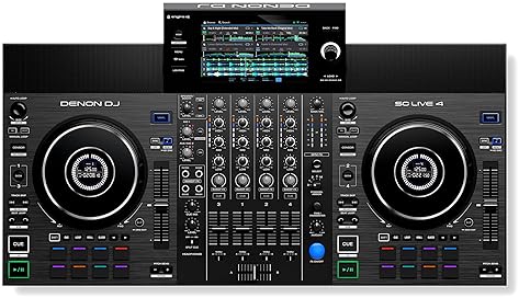 DENON DJ SC LIVE 4 STANDALONE DJ CONTROLLER | STEM SEPARATION | WI-FI STREAMING | BUILT-IN SPEAKERS