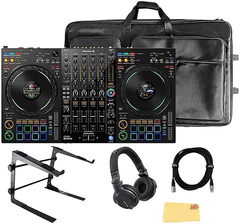 PIONEER DDJ-FLX10 4-CHANNEL DJ CONTROLLER BUNDLE - BLACK WITH ACCESSORIES