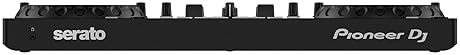 PIONEER DDJ-REV1 2-CHANNEL DJ CONTROLLER BUNDLE WITH SERATO DJ LITE, CASE, STAND, CLOTH - BLACK