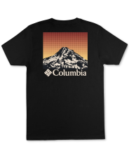COLUMBIA MEN'S REGULAR FIT BLACK GRAPHIC T-SHIRT - SMALL SIZE