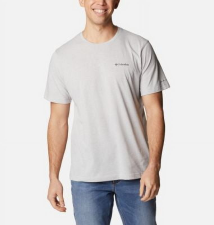 COLUMBIA MEN'S REGULAR FIT SHORT SLEEVE T-SHIRT IN XXL GREY SOLID COLOR
