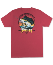 COLUMBIA MEN'S XL RED SOLID GRAPHIC TEE SHIRT - REGULAR FIT SHORT SLEEVE