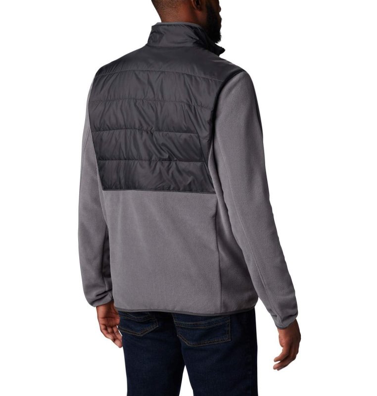 COLUMBIA MEN'S BASIN BUTTE FLEECE FULL ZIP JACKET CITY GREY/SHARK XXL