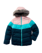 COLUMBIA GIRLS ARCTIC BLAST II JACKET IN BLUE, SIZE L - STYLISH AND WARM