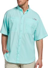 COLUMBIA MEN'S PFG TAMIAMI II SHORT SLEEVE SHIRT - GULF STREAM, SIZE 5X