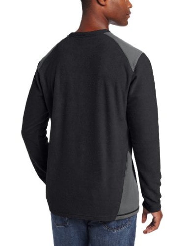 COLUMBIA MEN'S ELEVATOR SHAFT HYBRID BLACK/GRAY CREW SHIRT XL