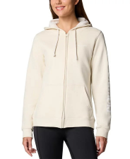 COLUMBIA CHALK WOMEN'S FULL-ZIP HOODIE, CAPE LACEY GRAPHIC DESIGN, SIZE US MEDIUM