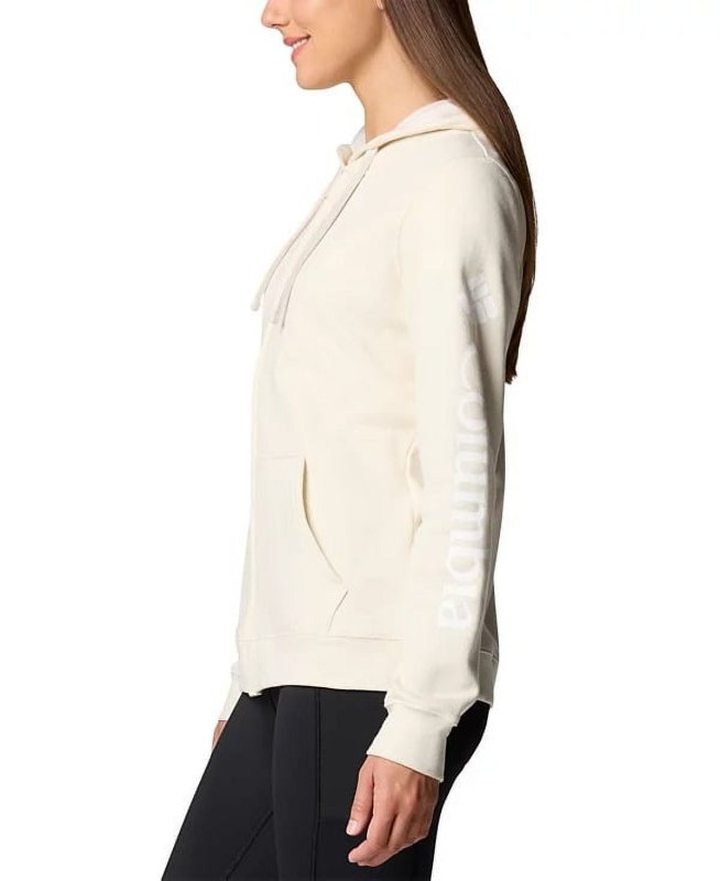 COLUMBIA CHALK WOMEN'S FULL-ZIP HOODIE, CAPE LACEY GRAPHIC DESIGN, SIZE US MEDIUM