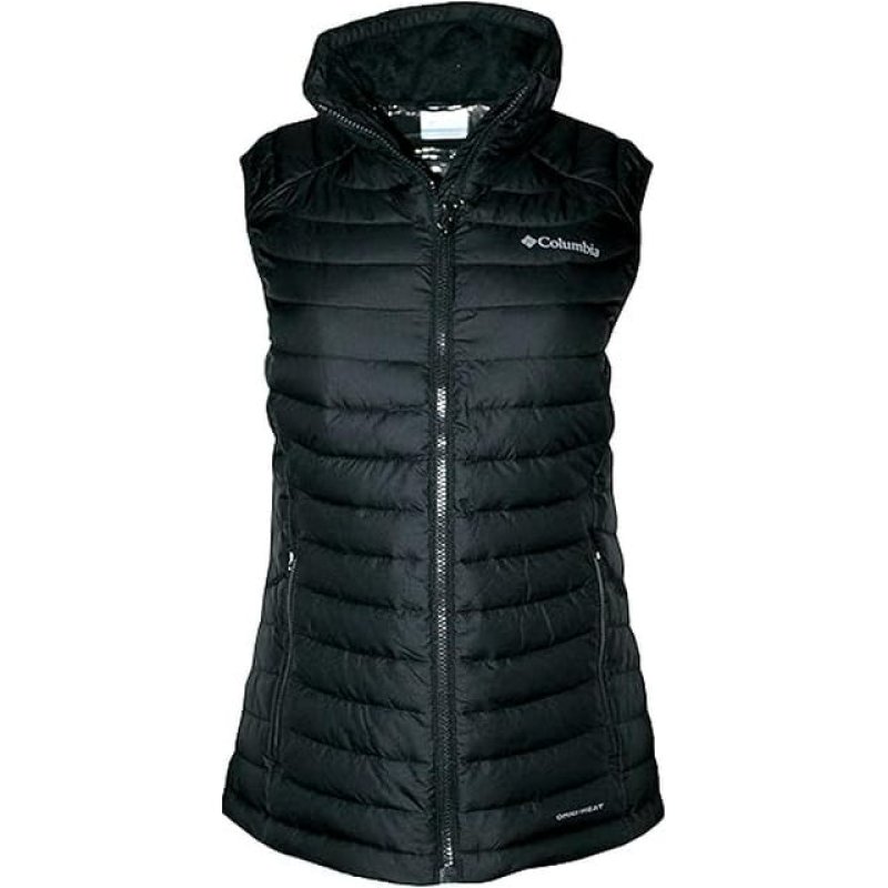 COLUMBIA WOMEN'S WHITE OUT PUFFER INSULATED VEST, SMALL, BLACK