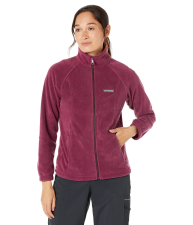 COLUMBIA WOMEN'S BENTON SPRINGS FULL ZIP JACKET IN MARIONBERRY, SIZE 2X PLUS
